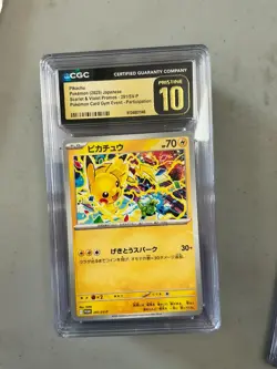 2021 Pokemon SVP 291 Japanese Gym Event Participation Pikachu CGC 10 PRISTINE - Image 1