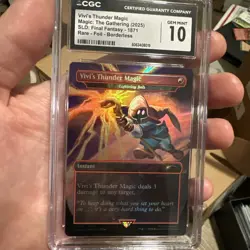 MTG Vivi's Thunder Magic Foil Secret Lair x Final Fantasy 1871 FFIX CGC 10 Gem - Image 1