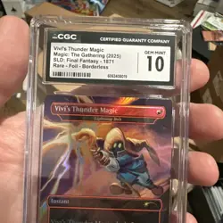 MTG Vivi's Thunder Magic Foil Secret Lair x Final Fantasy 1871 FFIX CGC 10 Gem - Image 3