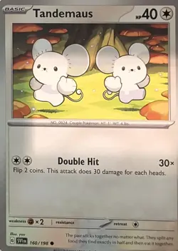 Tandemaus 160/198 Common Scarlet & Violet Pokemon Near Mint - Image 1