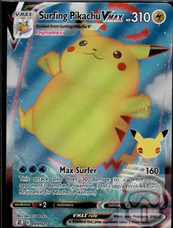 Surfing Pikachu VMAX 009/025 Holo Rare Celebrations Pokemon NM/M - Image 3