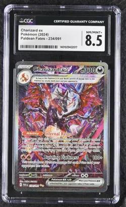 CGC 8.5 Charizard EX 234/091 Pokemon Paldean Fates Alt Art English SIR - Image 1