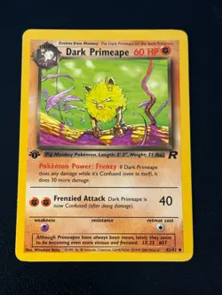 Dark Primeape 43/82 Pokemon Team Rocket 1st Edition - Image 1