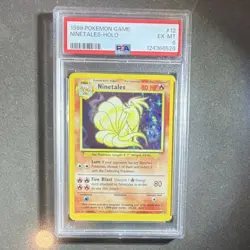 Pokemon Ninetales Base Set Holo Rare PSA 6 12/102 1999 English - Image 1
