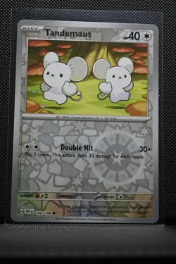 Tandemaus 160/198 Common Scarlet & Violet Pokemon Reverse Holo NM - Image 1