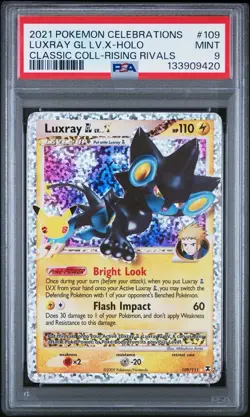 2021 POKEMON CELEBRATIONS CLASSIC COLLECTIONLUXRAY GL LV.X-HOLO #109 PSA 9 - Image 1