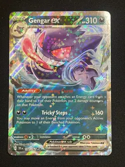 Pokemon Gengar ex Double Rare SV05: Temporal Forces 104/162 NM - Image 1