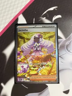 Rare Pokemon Jacinthe POR 122/088 Trainer-Supporter Full Art Holo 🍬 🧁 💜 - Image 1