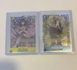Lot of 2 one piece heroines rare foil Nico Robin and Nefeltari Vivi Free ship - Image 1