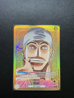 English One Piece TCG Awakening of the New Era Enel Alt Art Leader Op05-098 - Image 1