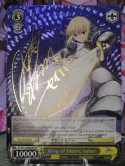 Weiss Schwarz King of Ideals, Saber SP (English) (Gold Signature) - Image 3