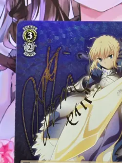Weiss Schwarz King of Ideals, Saber SP (English) (Gold Signature) - Image 4
