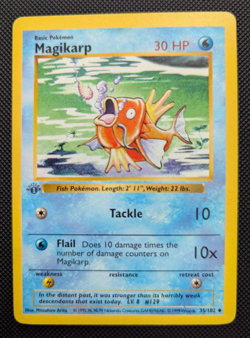 Magikarp 35/102 1st Edition Shadowless Regular Base Set Pokemon Card 151 ENG - Image 1