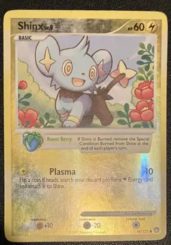 Pokemon TCG Card Shinx 98/123 Mysterious Treasures Cute Reverse Holo 2007 LP/MP - Image 1