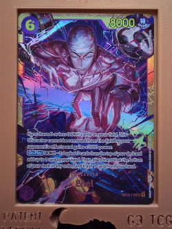 Bandai One Piece Enel OP15-118 SEC Secret Rare Foil 8000 Power Card English - Image 1