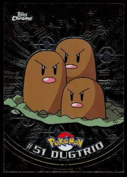 Dugtrio #51 - Topps Chrome Series 1 Pokemon Card Near Mint - Image 1