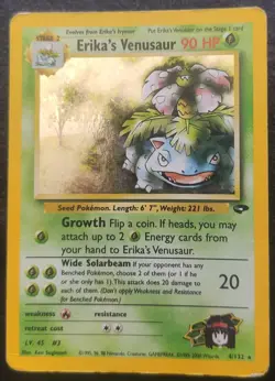 Pokemon Card Erika's Venusaur Holo #4/132 Gym Challenge (HP) - Image 1