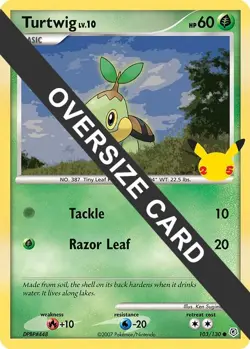 Turtwig - First Partner Pack 103 Pokemon Jumbo Oversized Card - LP - Image 1