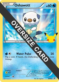 Oshawott - First Partner Pack BW03 Pokemon Jumbo Oversized Card - LP - Image 1