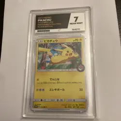 Japanese Pokemon card, pikachu promo, Pokemon center Graded 7 - Image 1