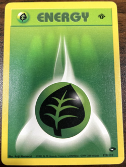 Pokemon TCG - Card Gym Challenge Grass Energy 129/132 1st Edition - Light Play - Image 1