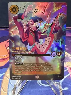 Lorcana TCG: Fabled - Powerline - World's Greatest Rockstar (Enchanted) 233/204 - Image 1