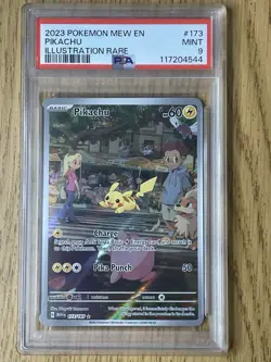 2023 Pokemon Mew EN-151 Pikachu Illustration Rare 173 PSA 9 - Image 1