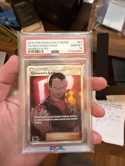 FA GIOVANNI'S EXILE HIDDEN FATES PSA 10 2019 POKEMON SUN MOON #67 - Image 1