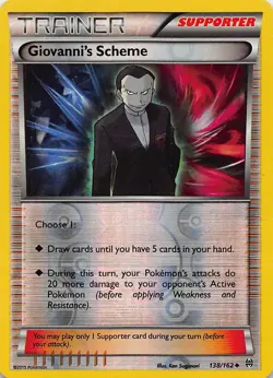 GIOVANNI'S SCHEME 138/162 UC BREAKTHROUGH POKEMON REVERSE HOLO HP - Image 1