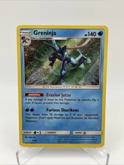 Greninja 9/18 - NM HOLO RARE Detective Pikachu - 2019 Pokemon TCG Card - Image 1