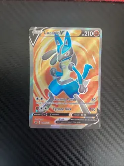 Pokemon Lucario V SWSH213 Full Art Black Star Promo Premium Collection NM - Image 1