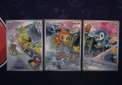 Pokemon TCG First Partner Illustration Collection Series 1 Gen 4 Sinnoh Starters - Image 1