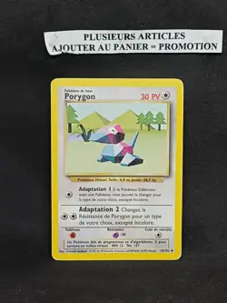 Carte Pokemon Porygon 39/102 Set de Base Edition 2 Wizards Francais - Image 1