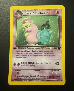 Pokemon TCG Dark Slowbro HOLO 12/82 1st Edition (MP/LP) - Image 1