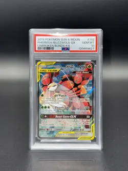 2019 Pokemon Sun & Moon Unbroken Bonds Pheromosa & Buzzwole GX 192/214 PSA 10 - Image 3