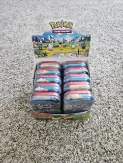 Pokemon Ascended Heroes Mini Tin Display 10 Sealed Booster Tins Open Display - Image 1