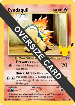 Cyndaquil 57/111 First Partner Pack Pokemon Oversized Jumbo LP - Image 1