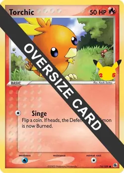 Torchic 74/109 First Partner Pack Pokemon Oversized Jumbo LP - Image 1