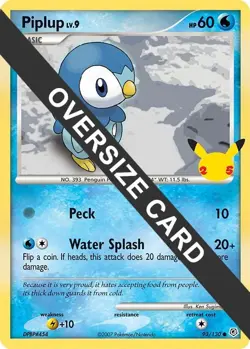 Piplup 93/130 First Partner Pack Pokemon Oversized Jumbo LP - Image 1
