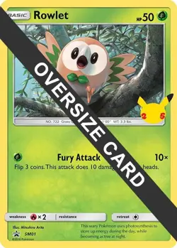 Rowlet SM01 First Partner Pack Pokemon Oversized Jumbo LP - Image 1