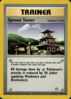 SPROUT TOWER 97/111 UNCOMMON NEO GENESIS POKEMON UNLIMITED MP - Image 1