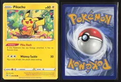 Pikachu 052/196 Common Lost Origin Pokemon Lightly Played - Image 3