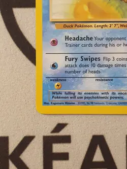 Pokemon Karte Enton 53/62 Fossil Set Pokemon Original TCG 1999 Vintage Psyduck - Image 5