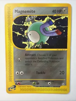 Magnemite 52/147 Aquapolis Pokemon Regular E-Reader Vintage - Image 1