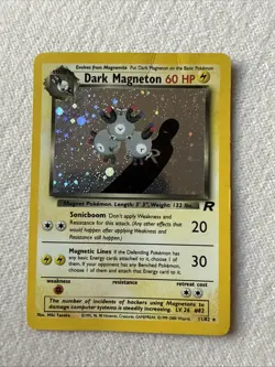 Pokemon TCG Dark Magneton Team Rocket Holo Rare 11/82 - LP - Image 1