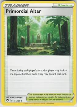 Pokemon Primordial Altar 161/195 SWSH12: Silver Tempest Uncommon NM - Image 1