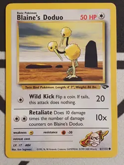 Blaine's Dodu 61/132 Gym Challenge Set Pokemon Karte TCG Pokemon Doduo - Image 3