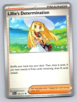 LILLIE'S DETERMINATION 192/217 UNCOMMON ME: ASCENDED HEROES POKEMON NM - Image 1