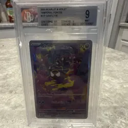 Pokemon Gastly Illustration Rare Holo 177/162 SV05 Temporal Forces 2024 BGS 9 - Image 1