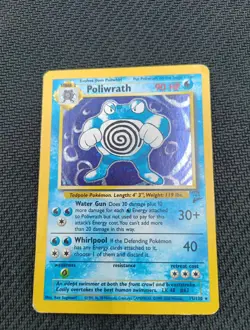 POLIWRATH HOLO - POKEMON 15/130 BASE SET 2 ENGLISH - Image 3